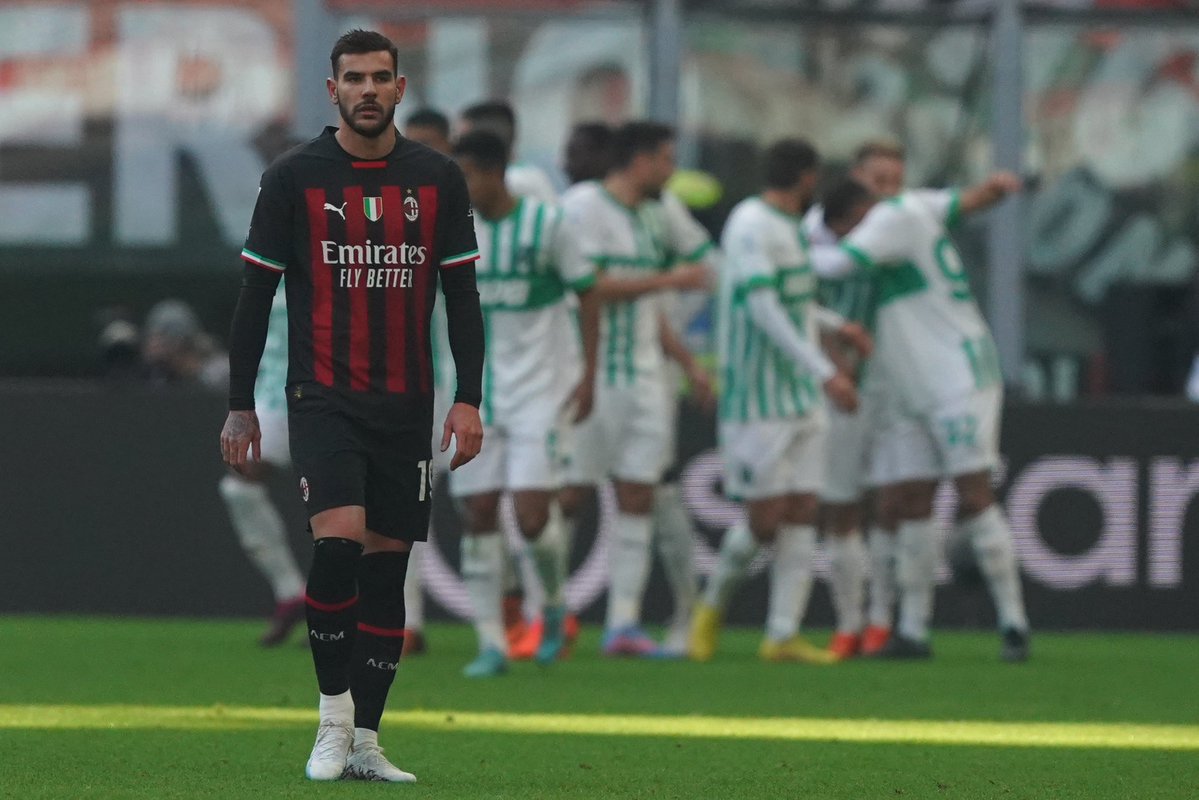 Theo Hernandez look as AC Milan beaten 2-5 by Sassuolo