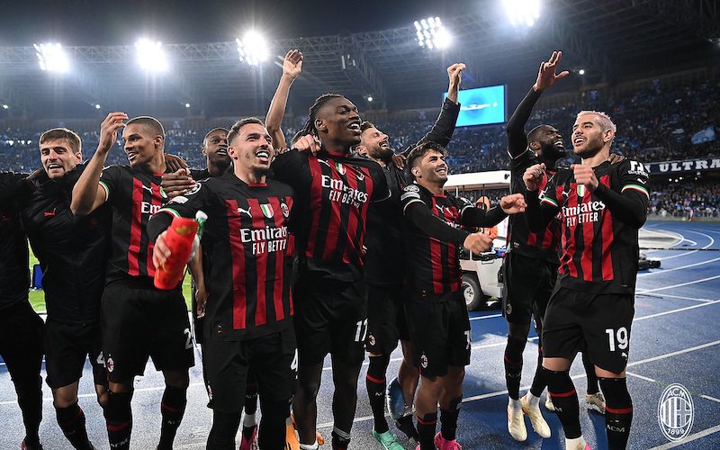 Milan celebrated the first semi-final since 2007