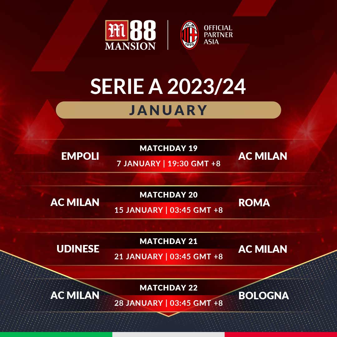 AC Milan fixture in January